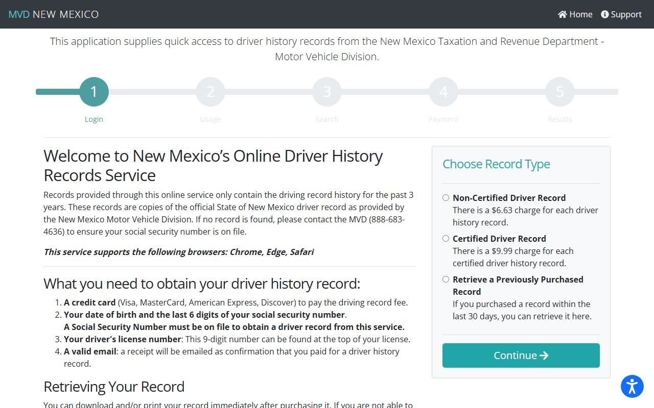 Cibola County traffic court records MVD driver history source