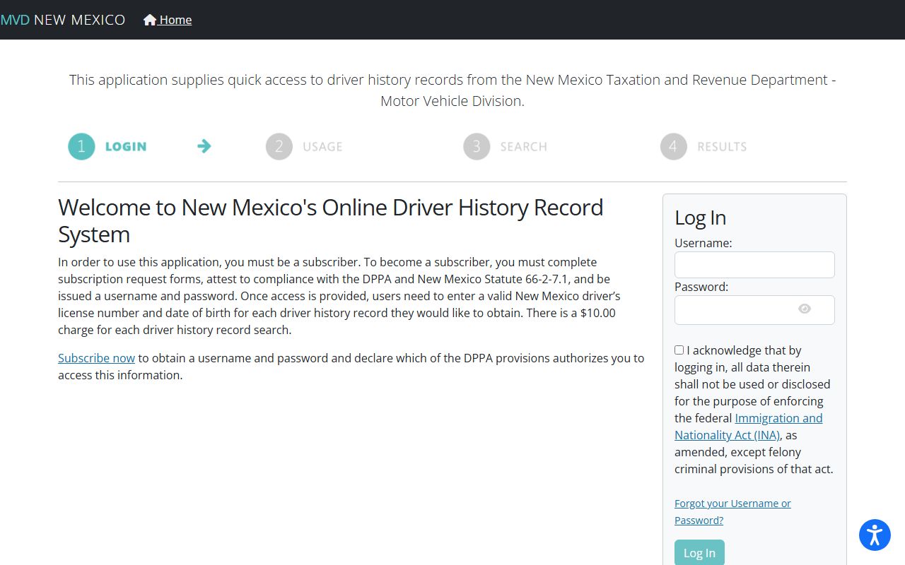 Cibola County traffic court records MVD subscriber login source