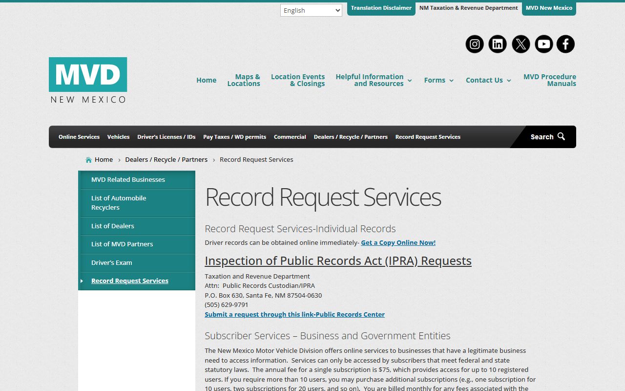 Cibola County traffic court records driver and vehicle data access source