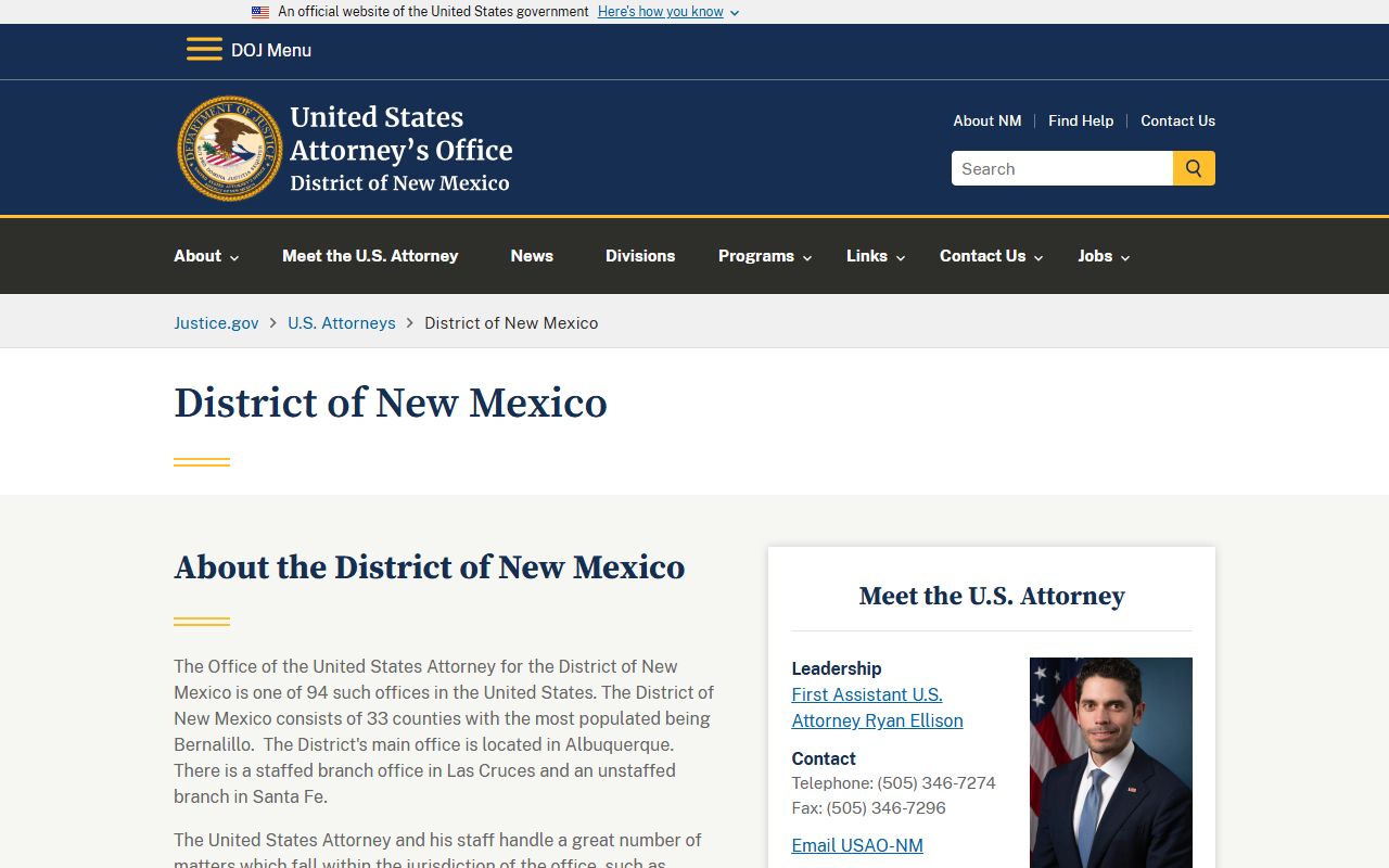 Cibola County warrant records federal District of New Mexico source